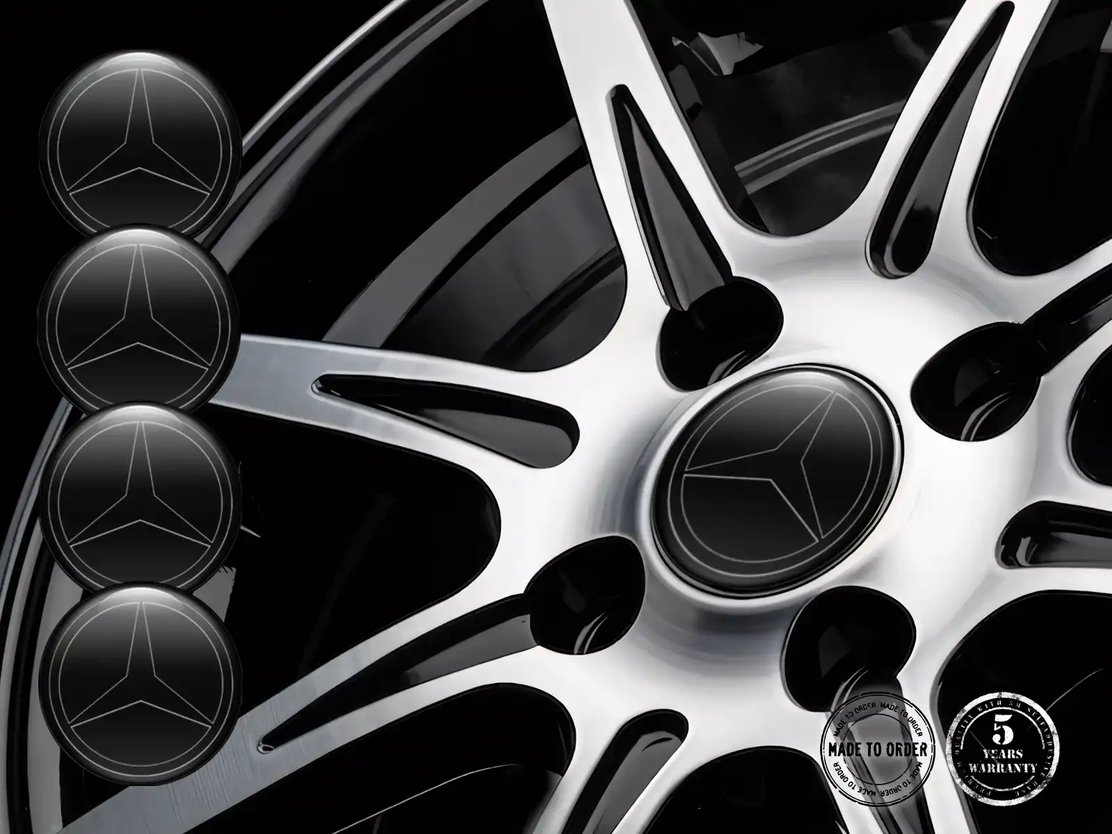 Mercedes Silicone Stickers Logo High-Quality Wheel Emblems